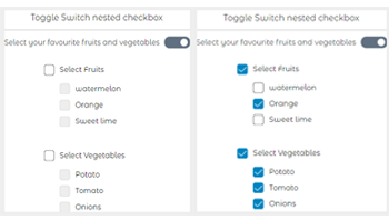 Curdweb Toggle interaction with Nested Checkbox